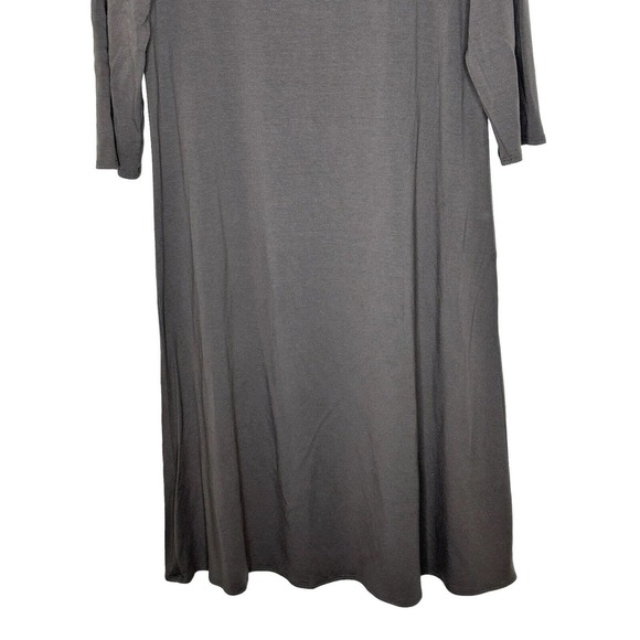 Eileen Fisher 3/4 Sleeve Knit Dress Size Small A Line Stretch Career Wear Gray - Picture 3 of 9